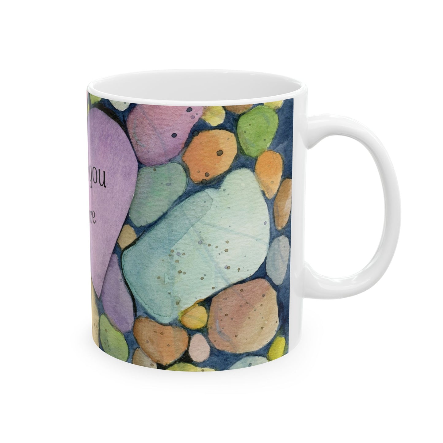 Pastel Rocks Ceramic Mug, (11oz)