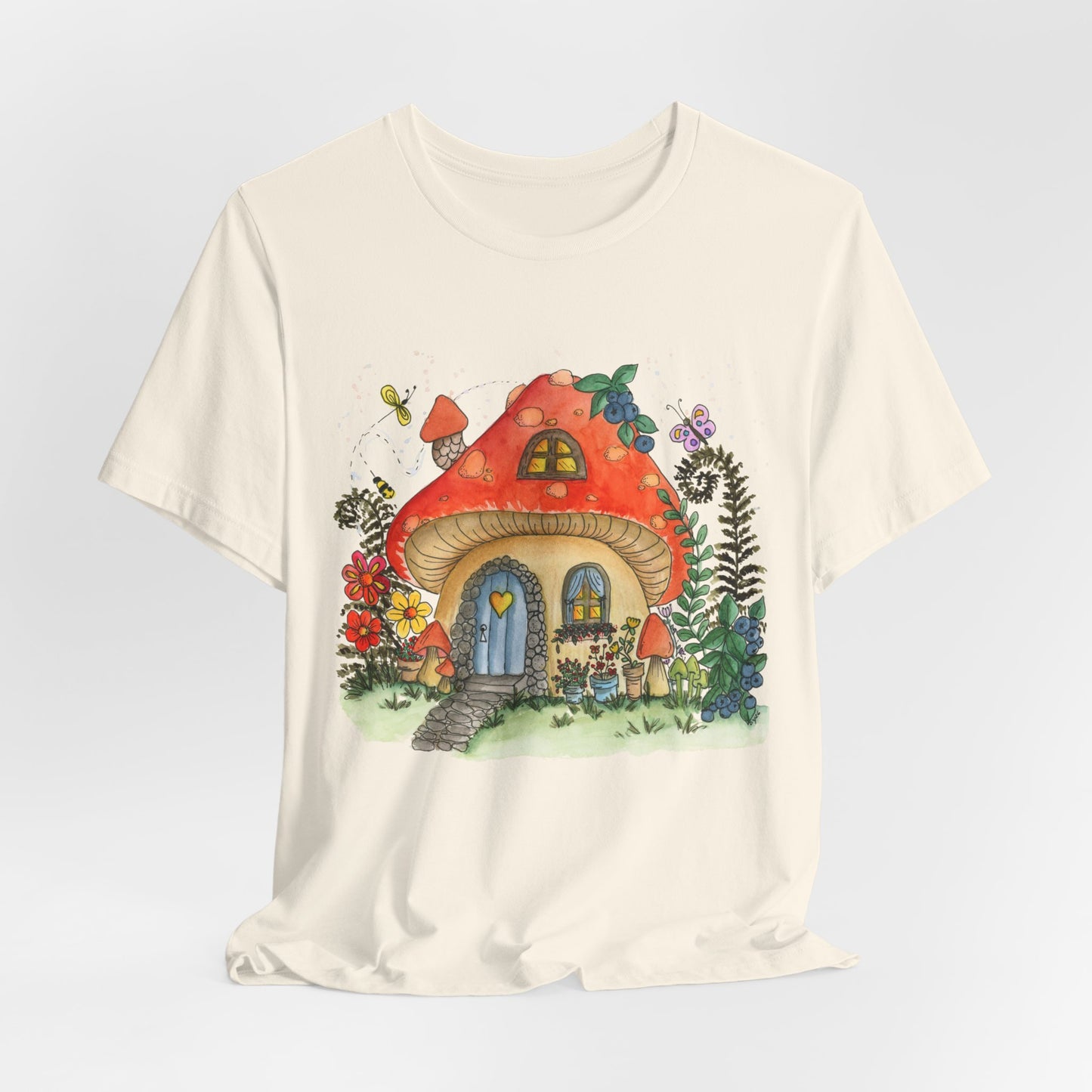I Heart Mushroom House Short Sleeve Tee