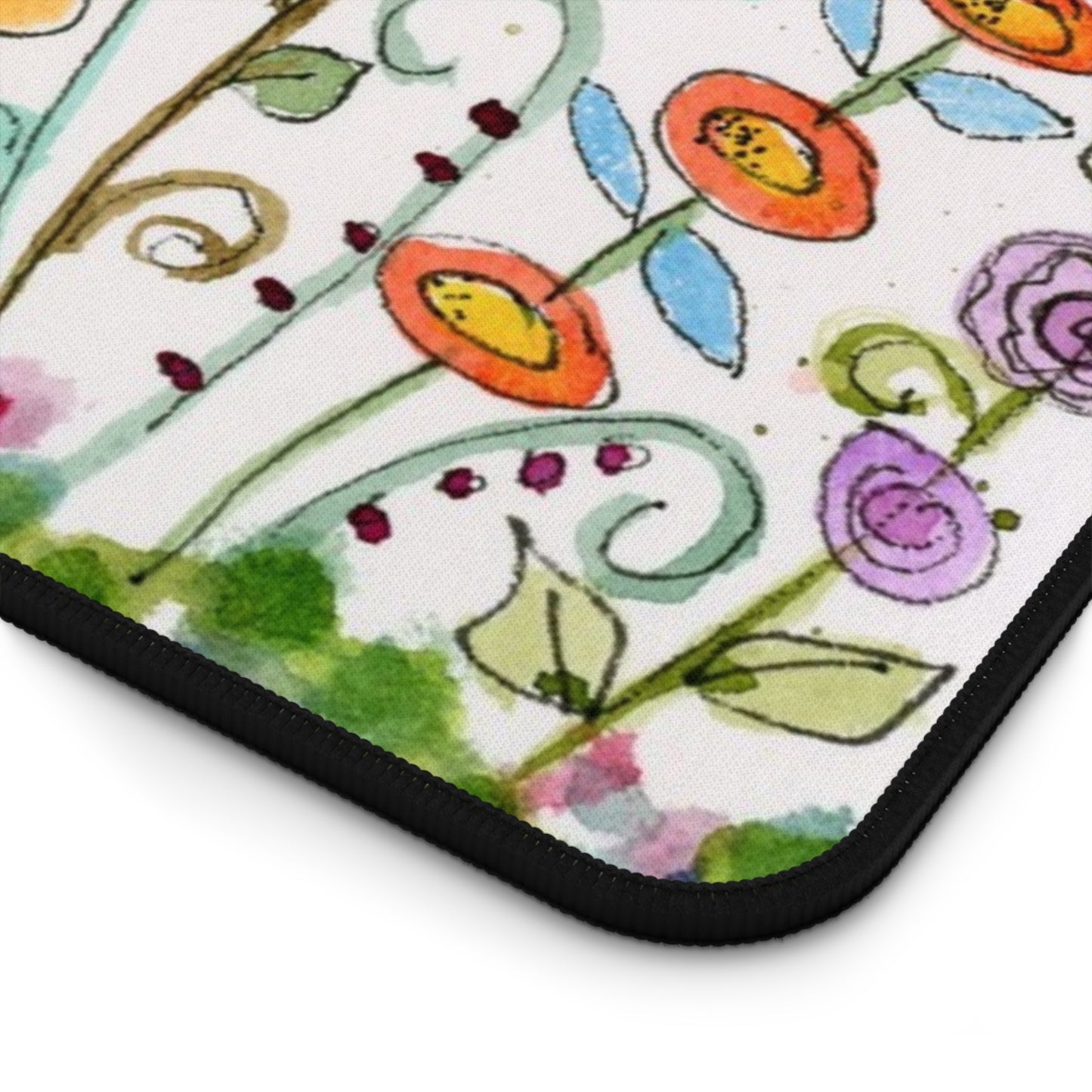 Girl in Garden Desk Mat