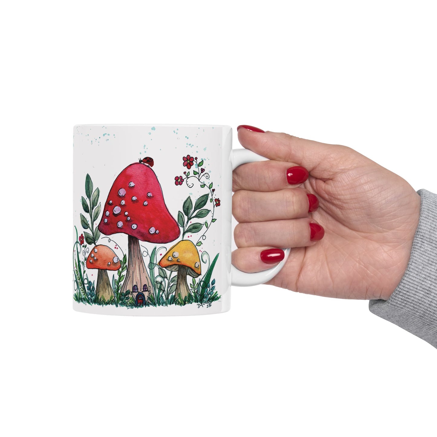 Mushroom Ceramic Mug, (11oz)