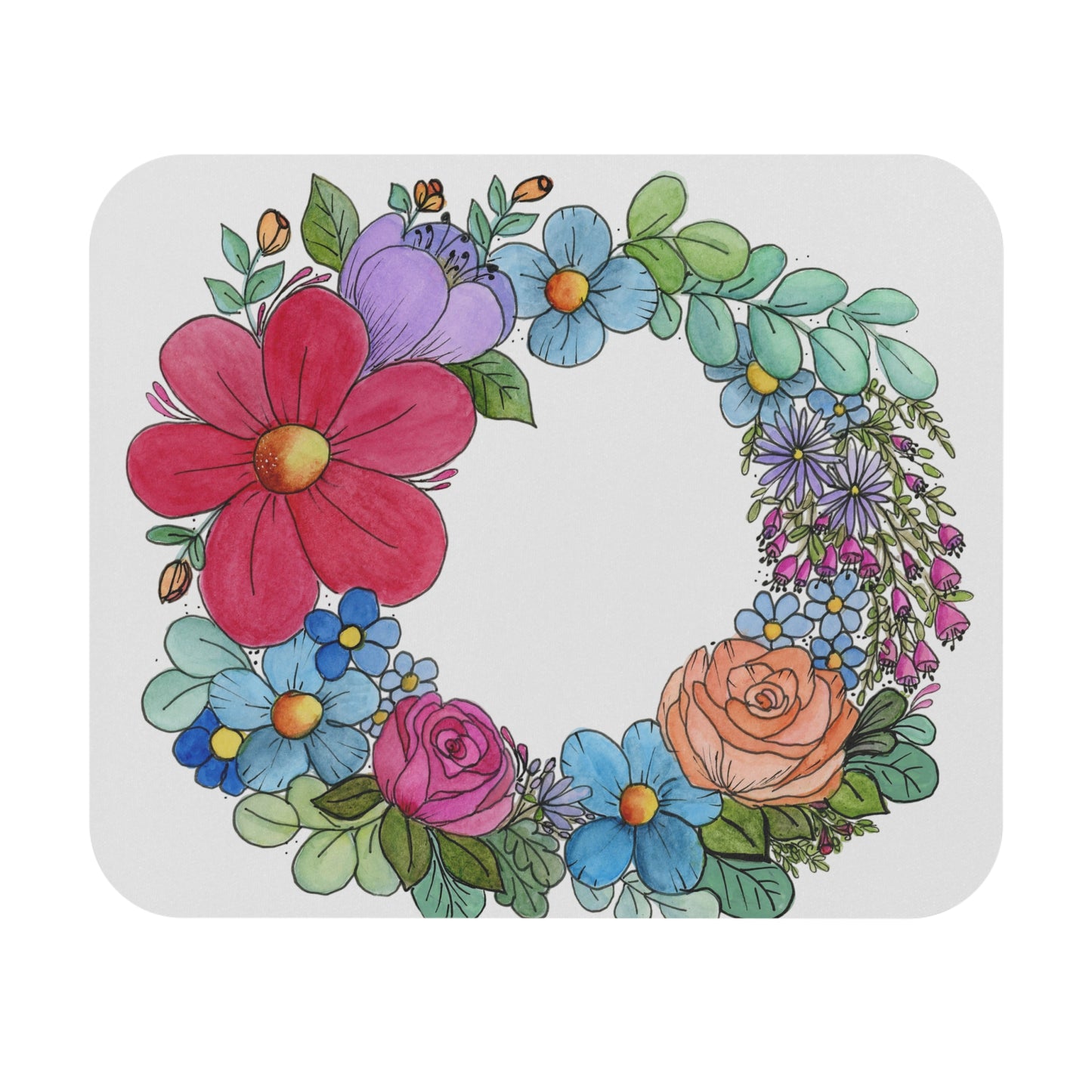 I Heart Wreath Mouse Pad (Rectangle)