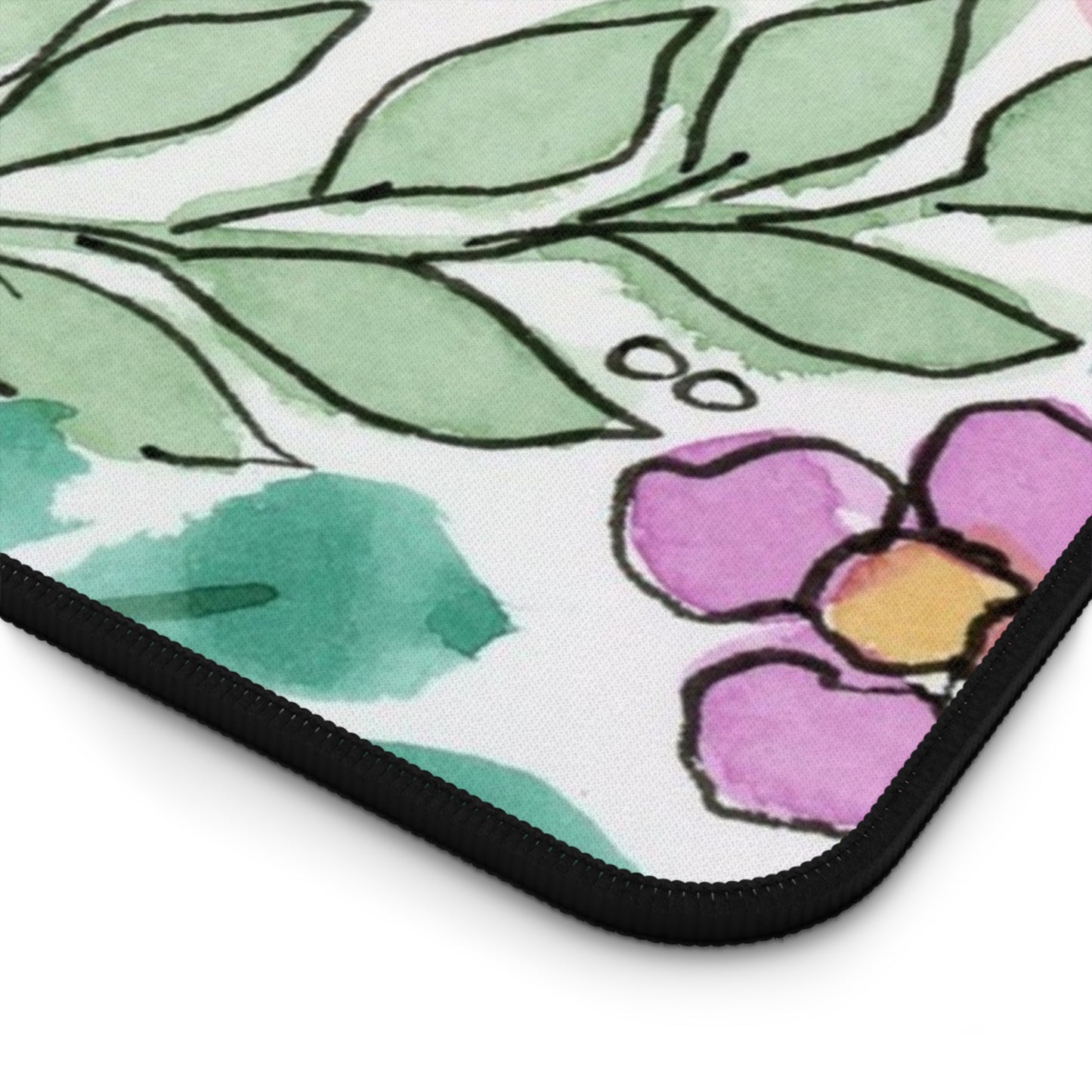 Pink Flowers Desk Mat