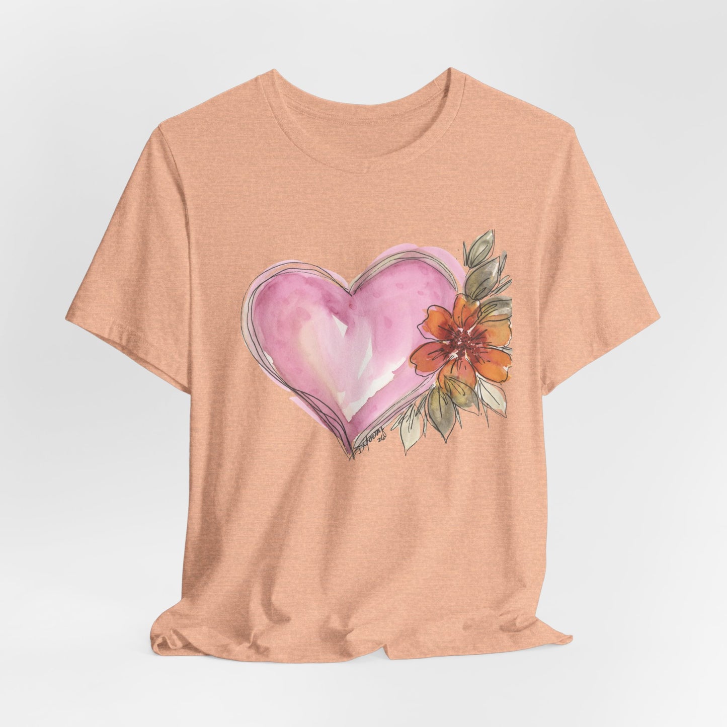 Heart Unisex Jersey Short Sleeve Tee