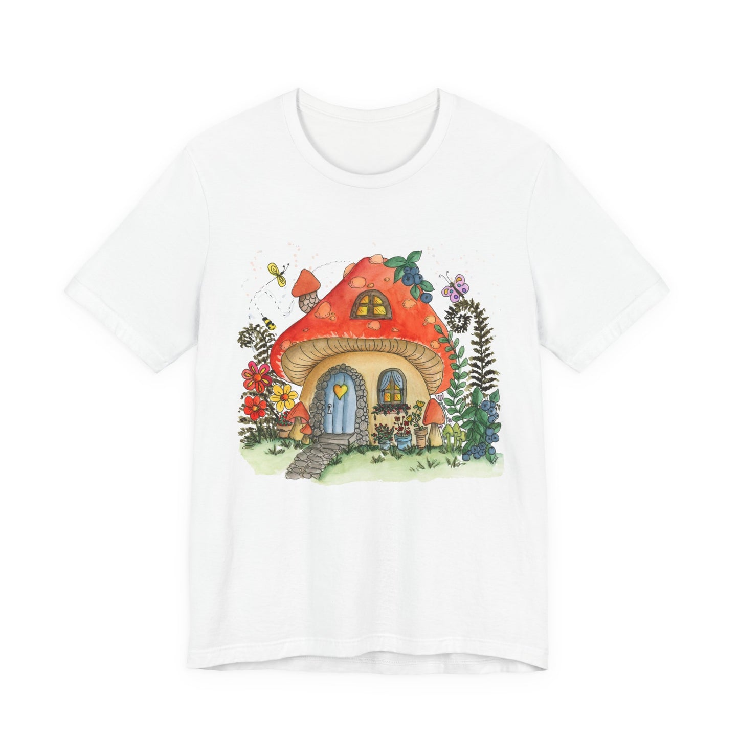 I Heart Mushroom House Short Sleeve Tee