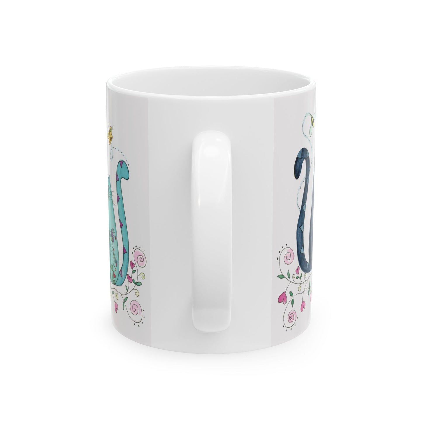 I Heart Cats Ceramic Mug, (11oz)