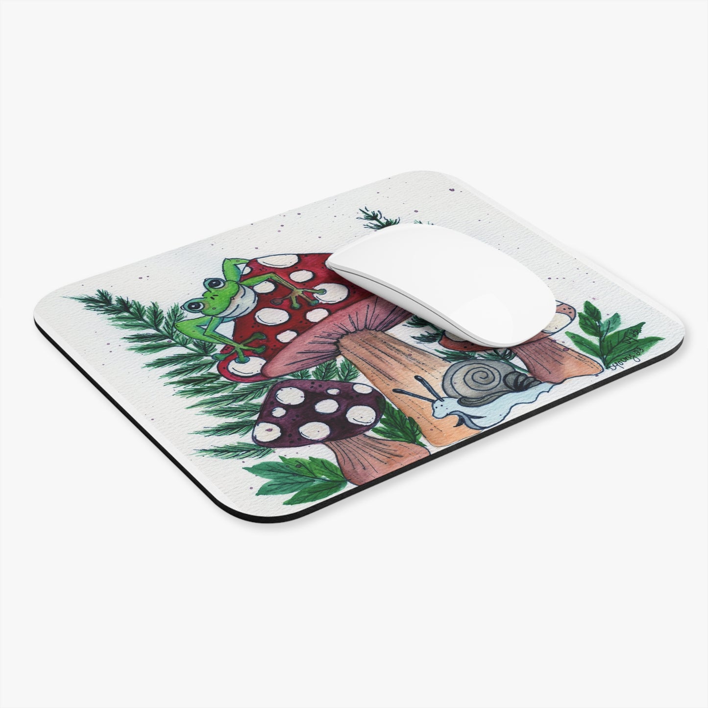 Frog and Mushroom Mouse Pad (Rectangle)