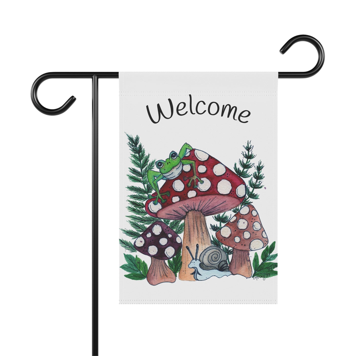 Frog & Mushroom  Garden & House Banner