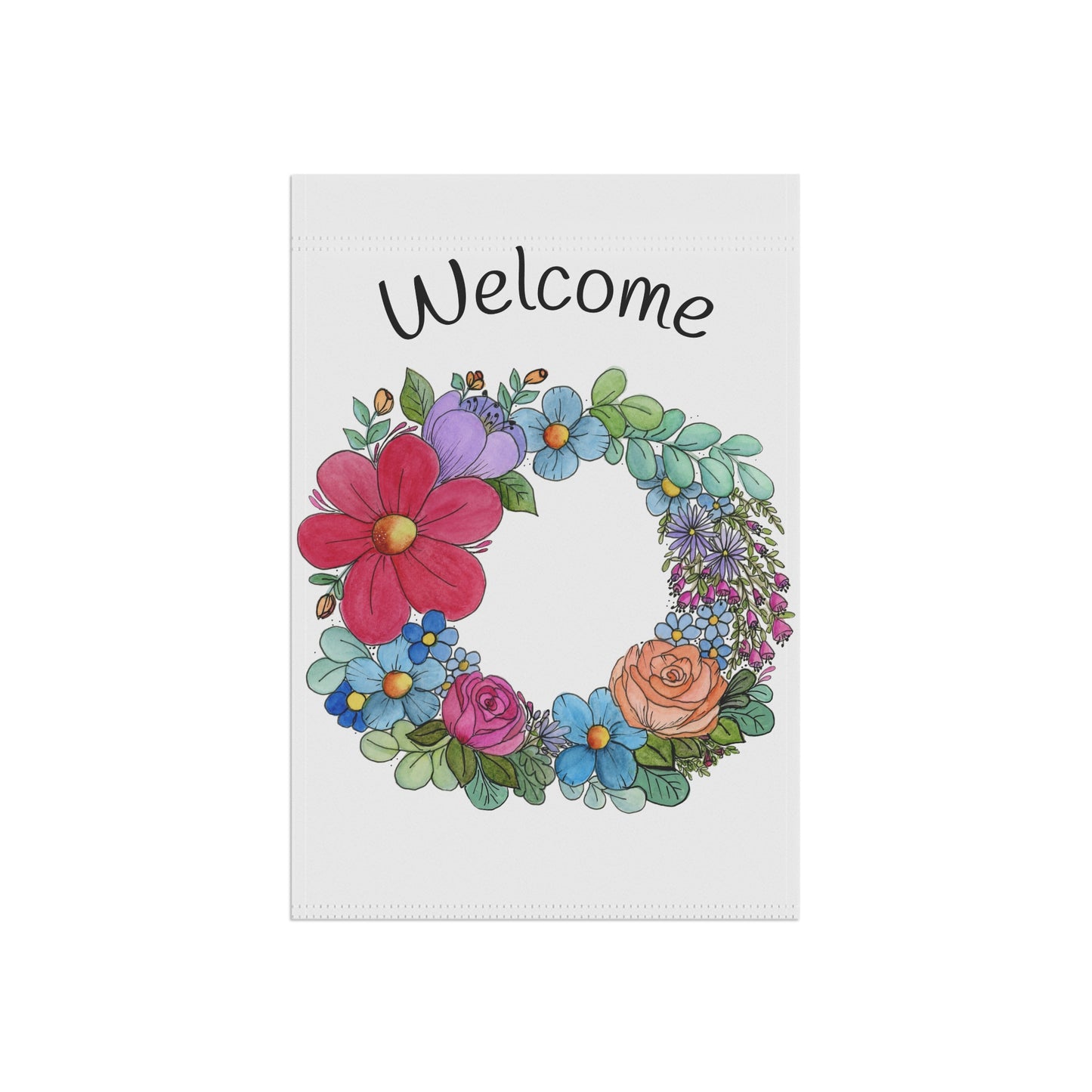 I Heart Flowers Wreath House Banner