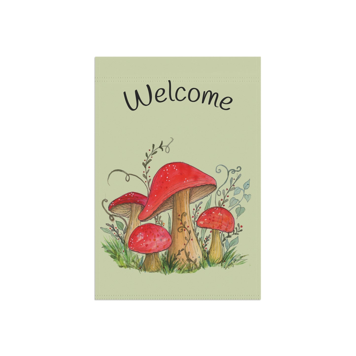 Green Mushroom  Garden & House Banner