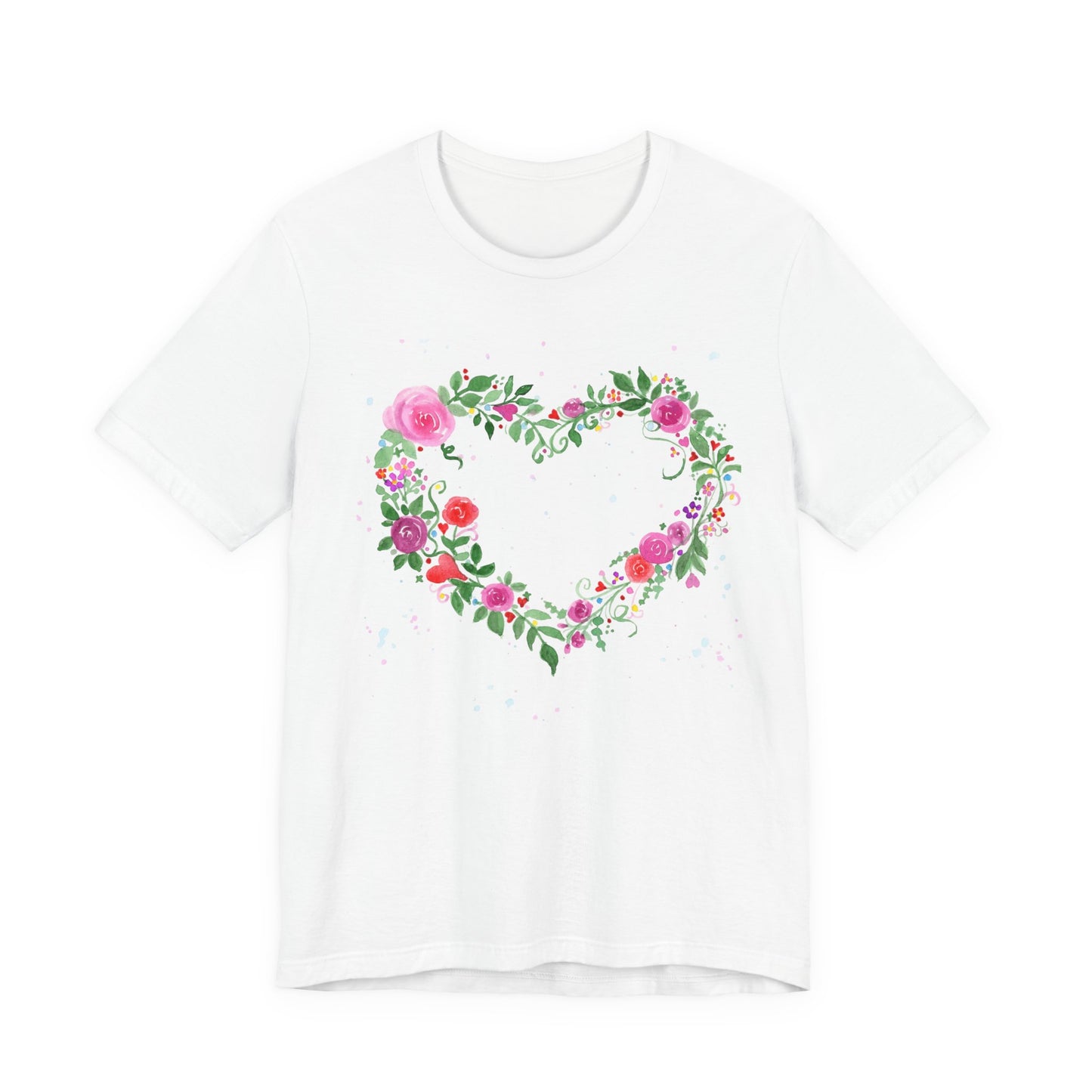Heart Flowers Jersey Short Sleeve Tee