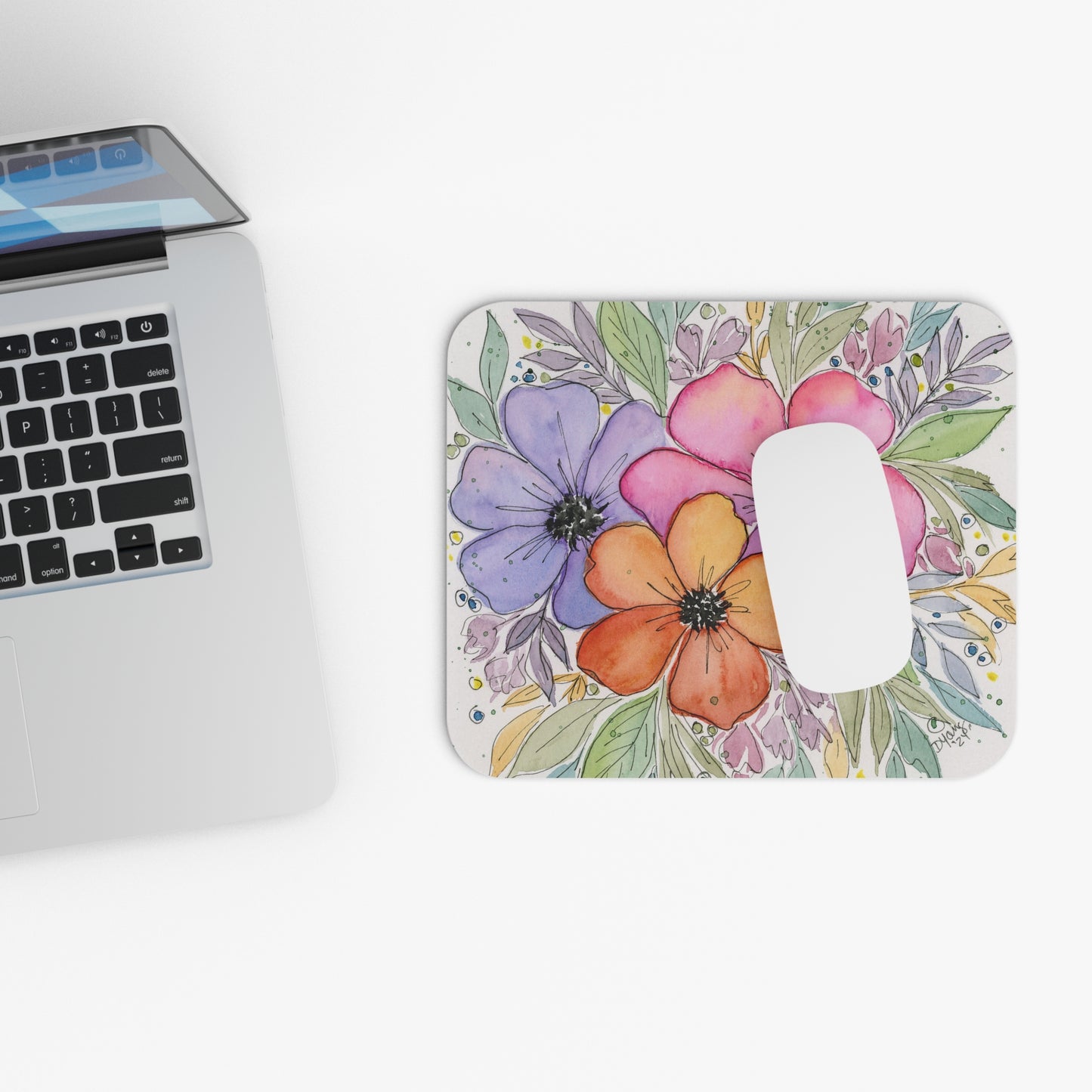 Three Flower Mouse Pad (Rectangle)