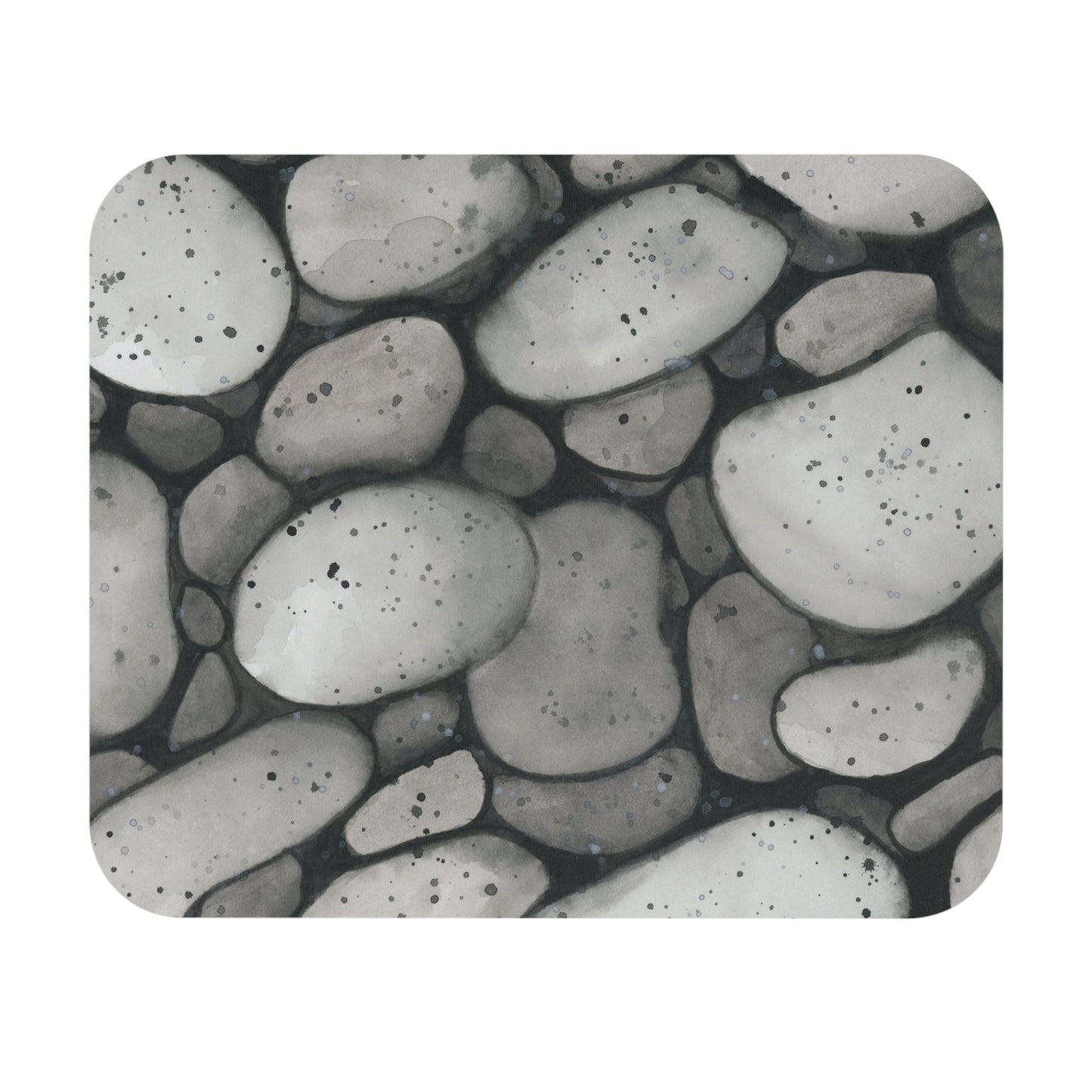 Black and White Rocks Mouse Pad (Rectangle)