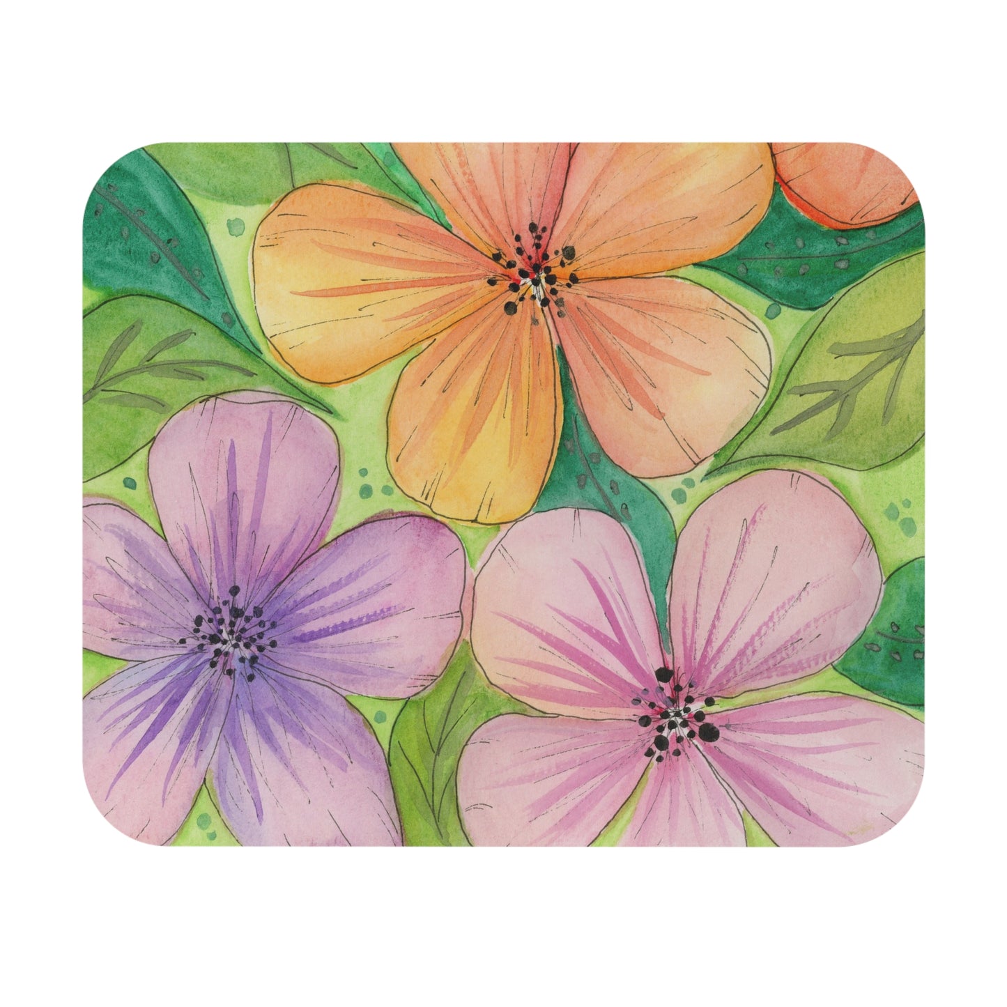 Tropical Flower Mouse Pad (Rectangle)