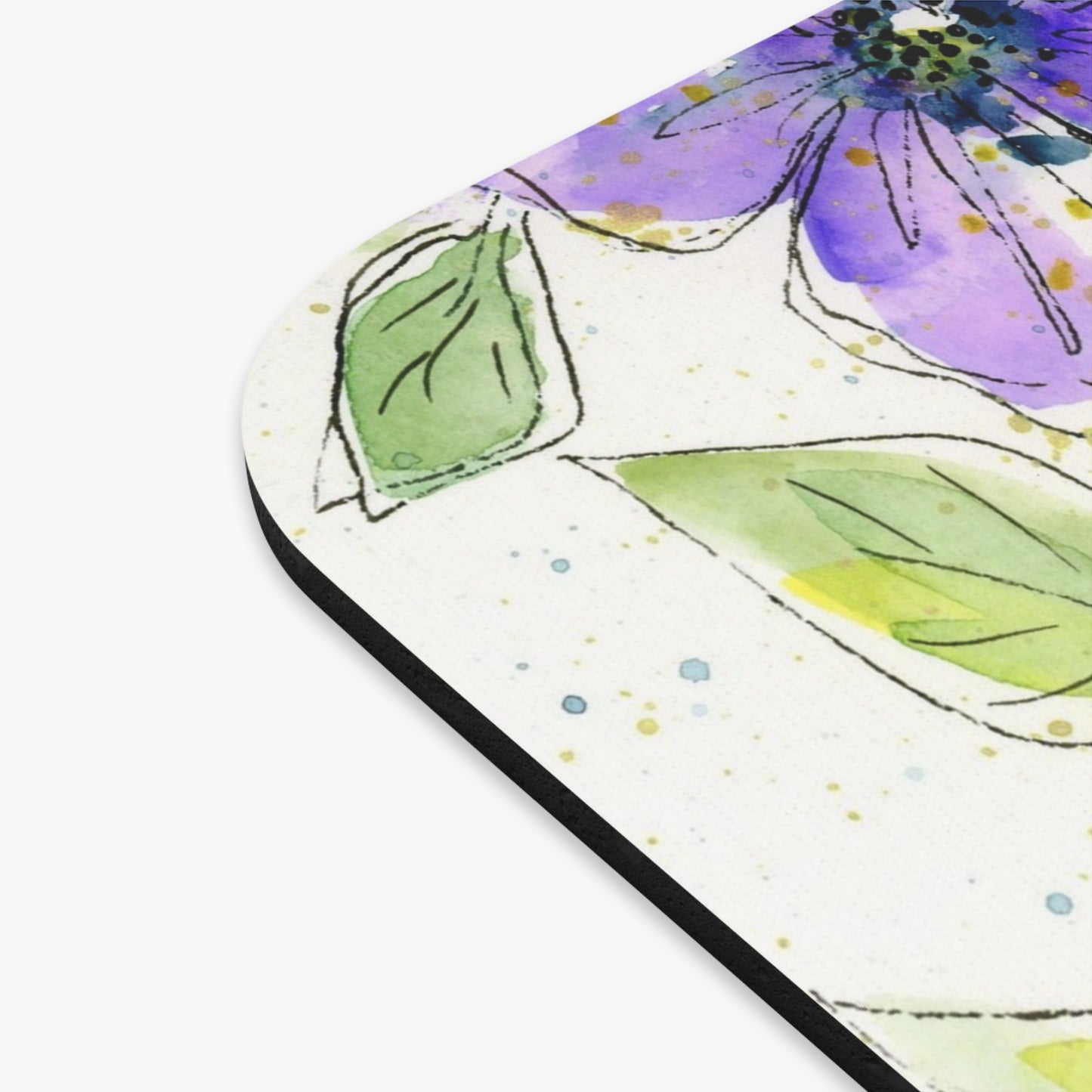 Purple Flower Mouse Pad (Rectangle)