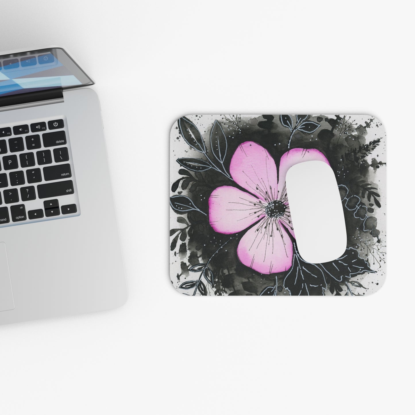 Pink & Black Mouse Pad (Rectangle)