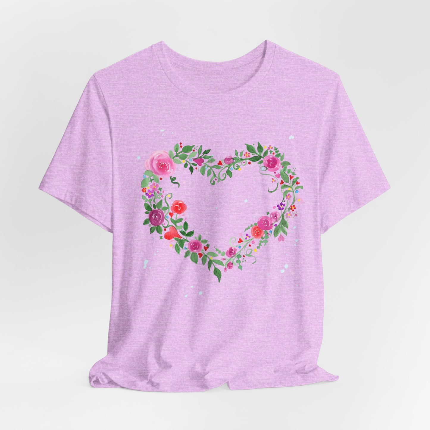 Heart Flowers Jersey Short Sleeve Tee