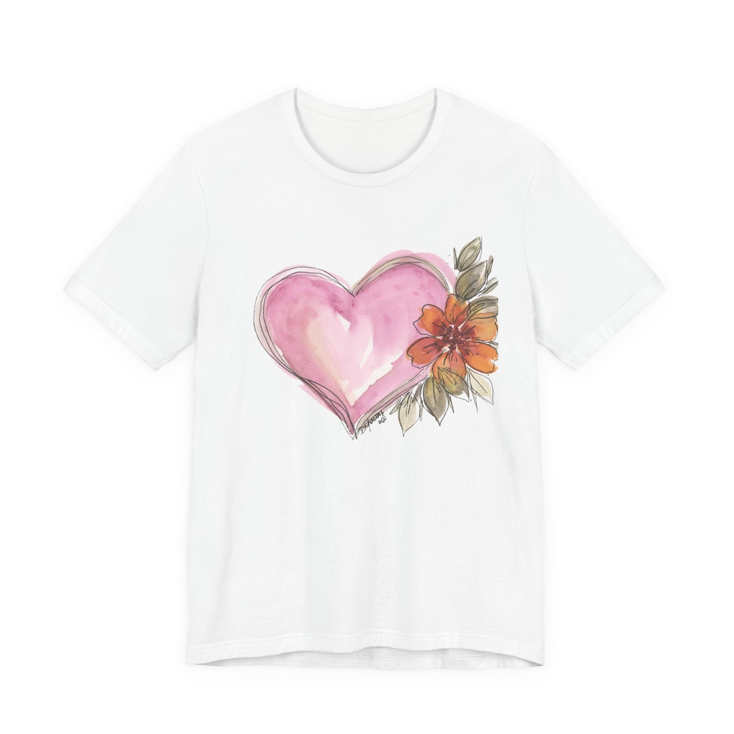 Heart Unisex Jersey Short Sleeve Tee