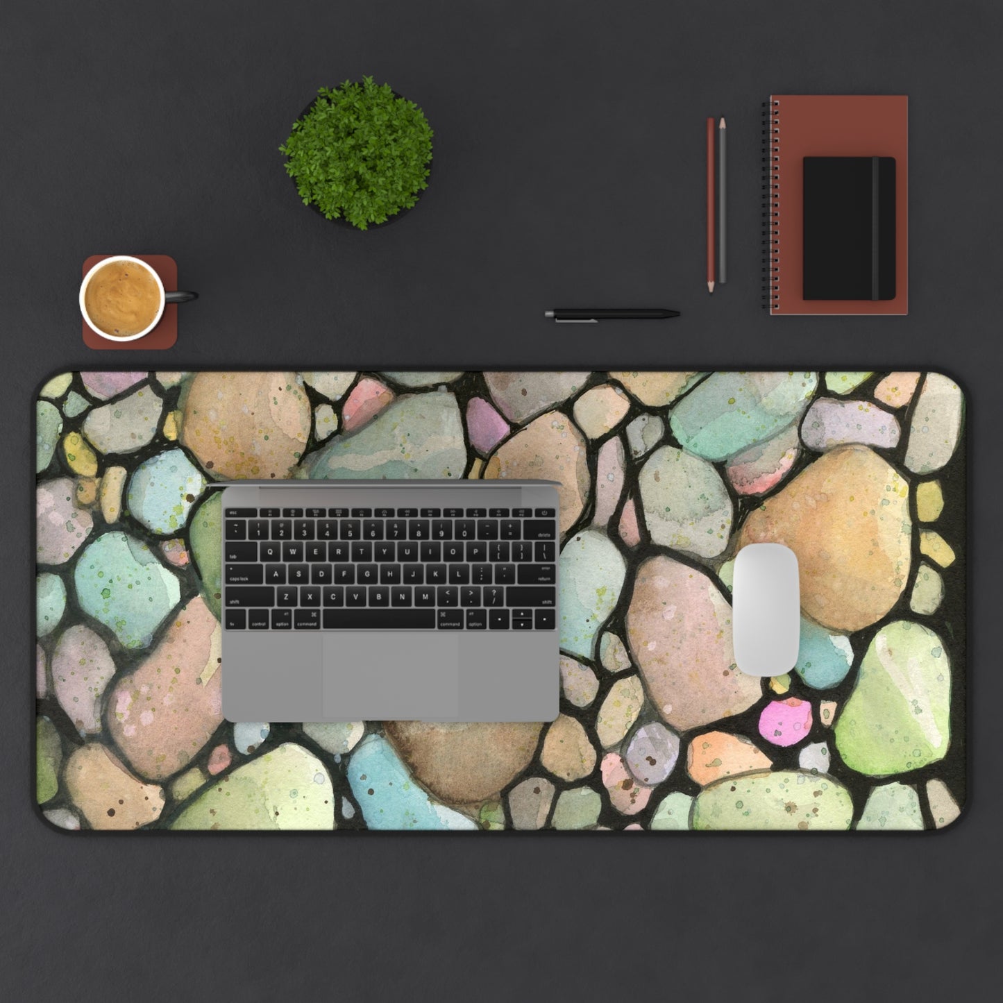 Rocks & Heart  Desk Mat