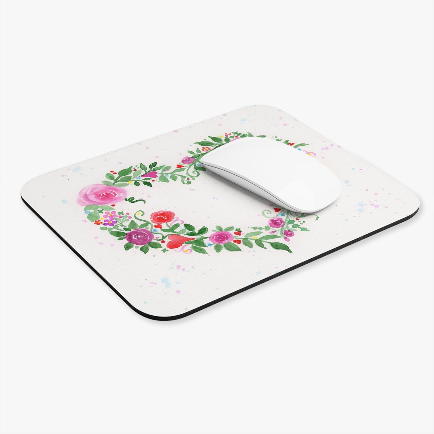Flower Heart Mouse Pad (Rectangle)