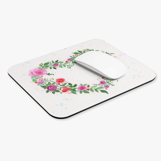 Flower Heart Mouse Pad (Rectangle)