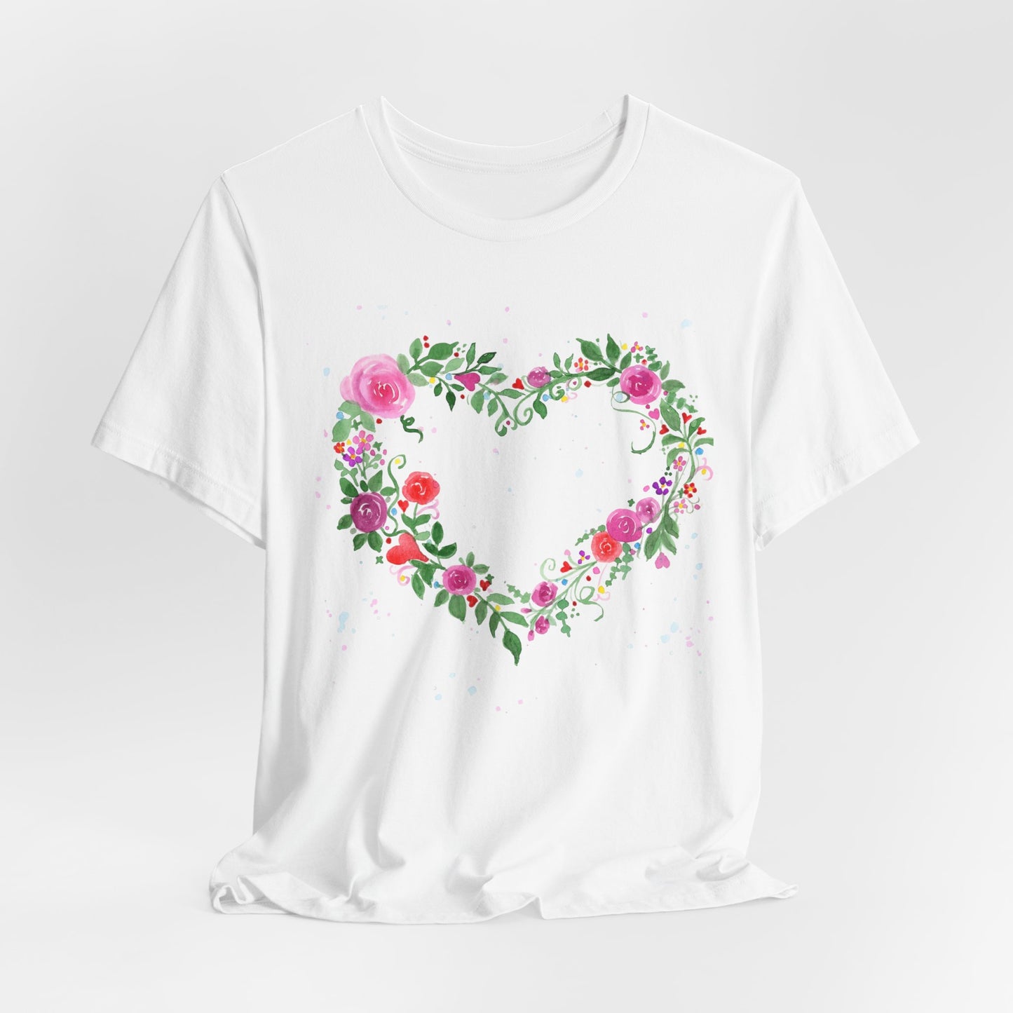 Heart Flowers Jersey Short Sleeve Tee