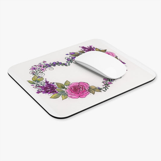 Pink and Purple Heart Mouse Pad (Rectangle)