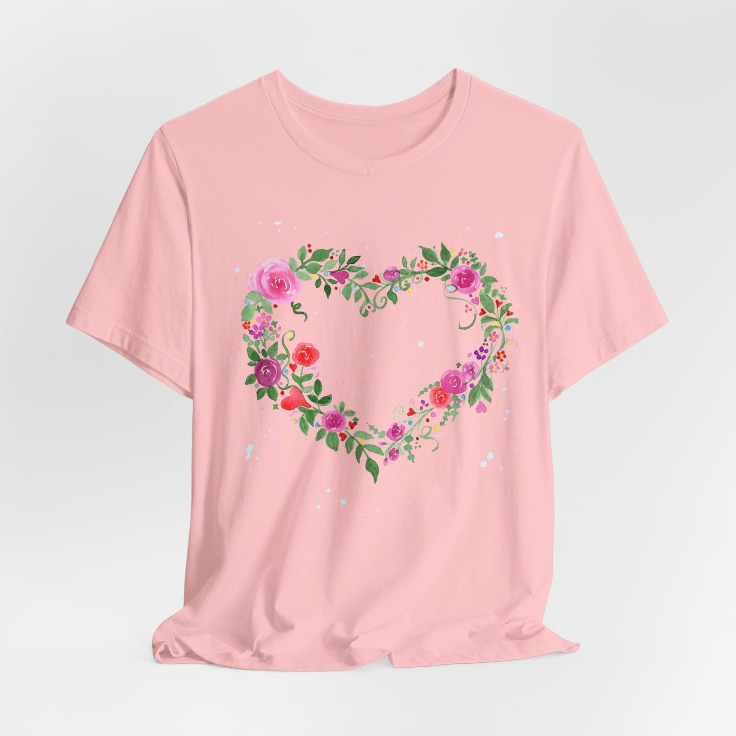 Heart Flowers Jersey Short Sleeve Tee