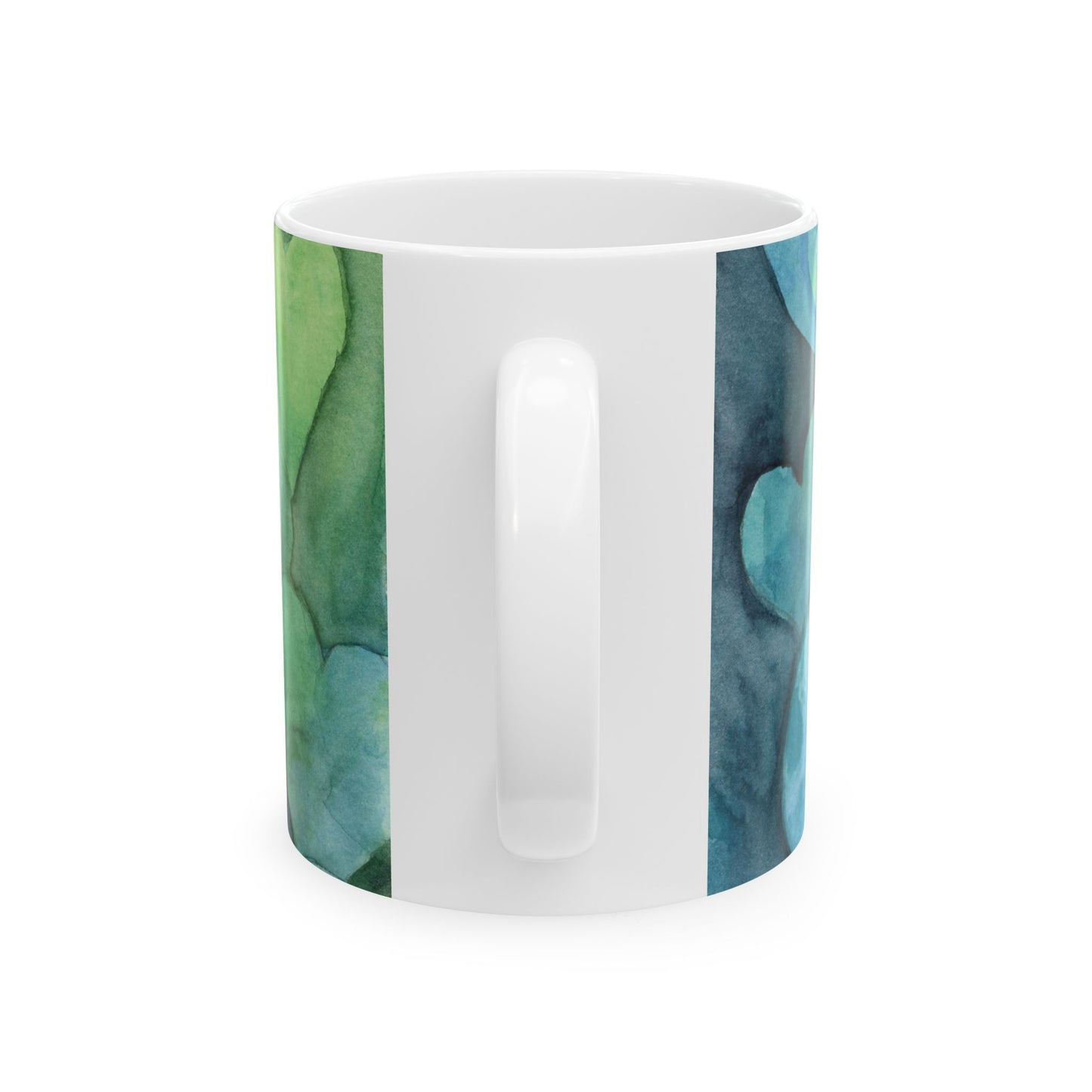 Blue Heart Ceramic Mug, (11oz)