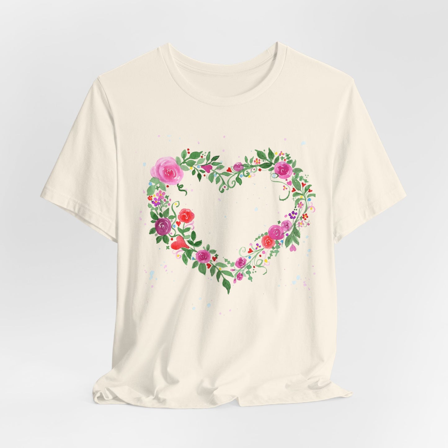 Heart Flowers Jersey Short Sleeve Tee