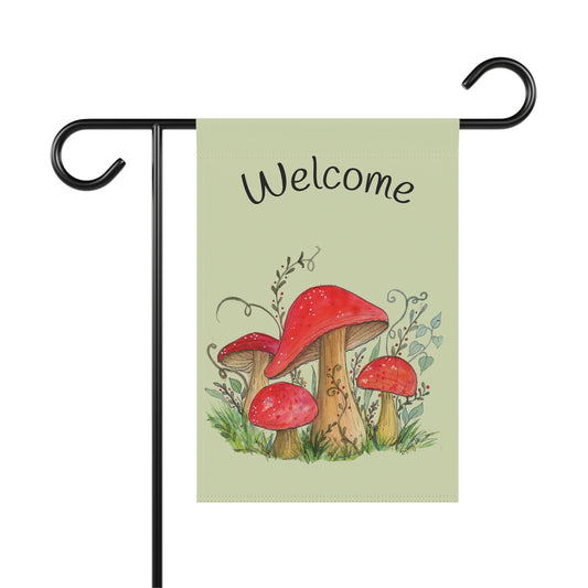 Green Mushroom  Garden & House Banner