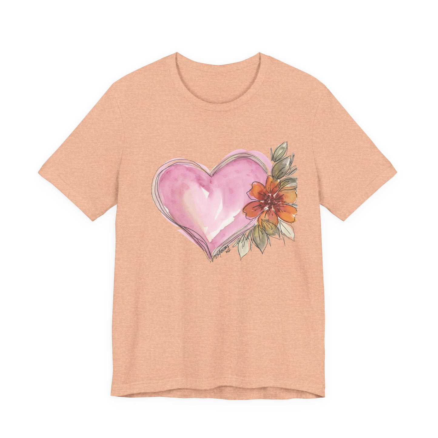 Heart Unisex Jersey Short Sleeve Tee