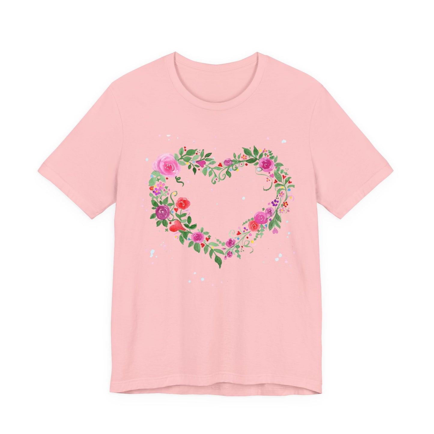 Heart Flowers Jersey Short Sleeve Tee