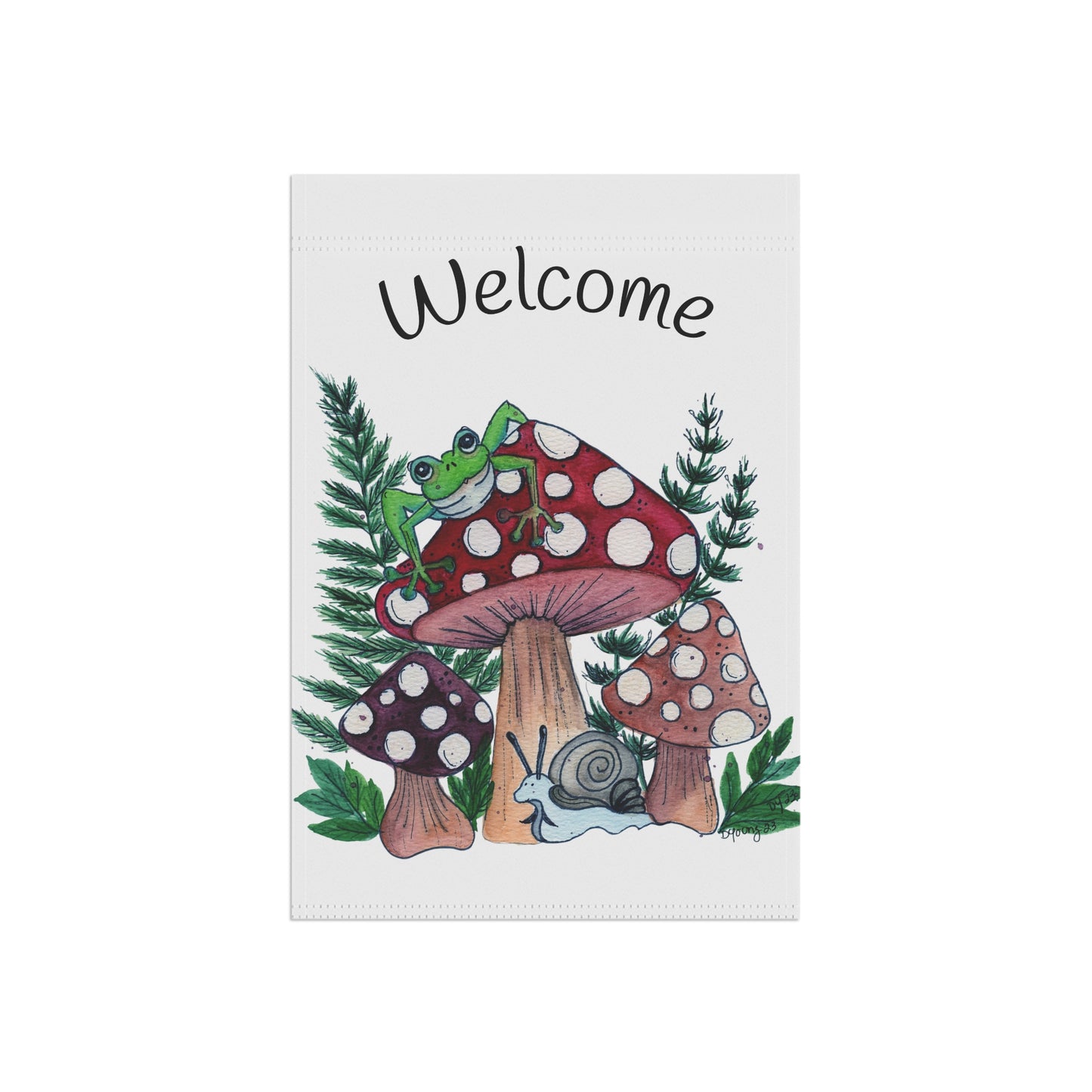 Frog & Mushroom  Garden & House Banner