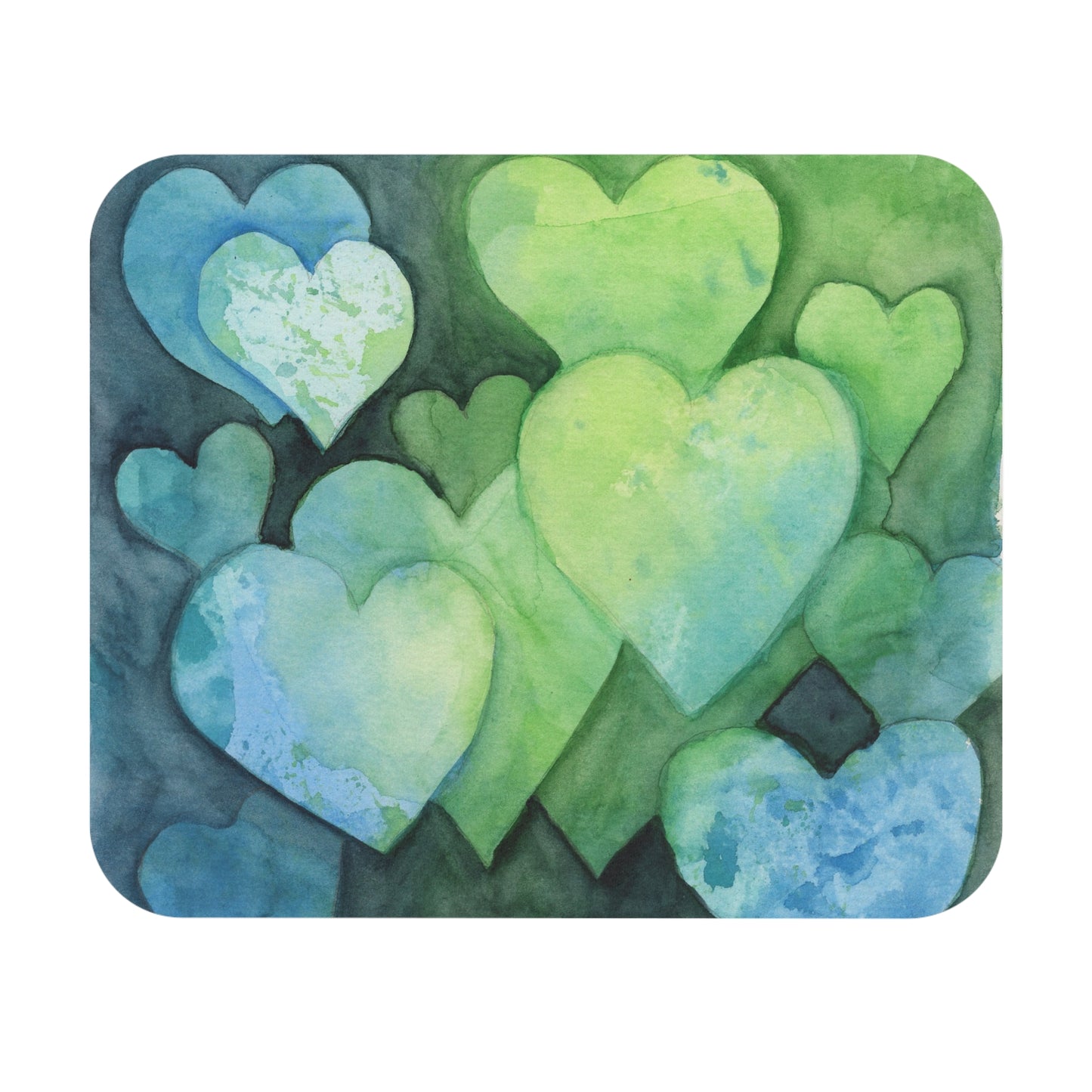 Blue Heart Mouse Pad (Rectangle)