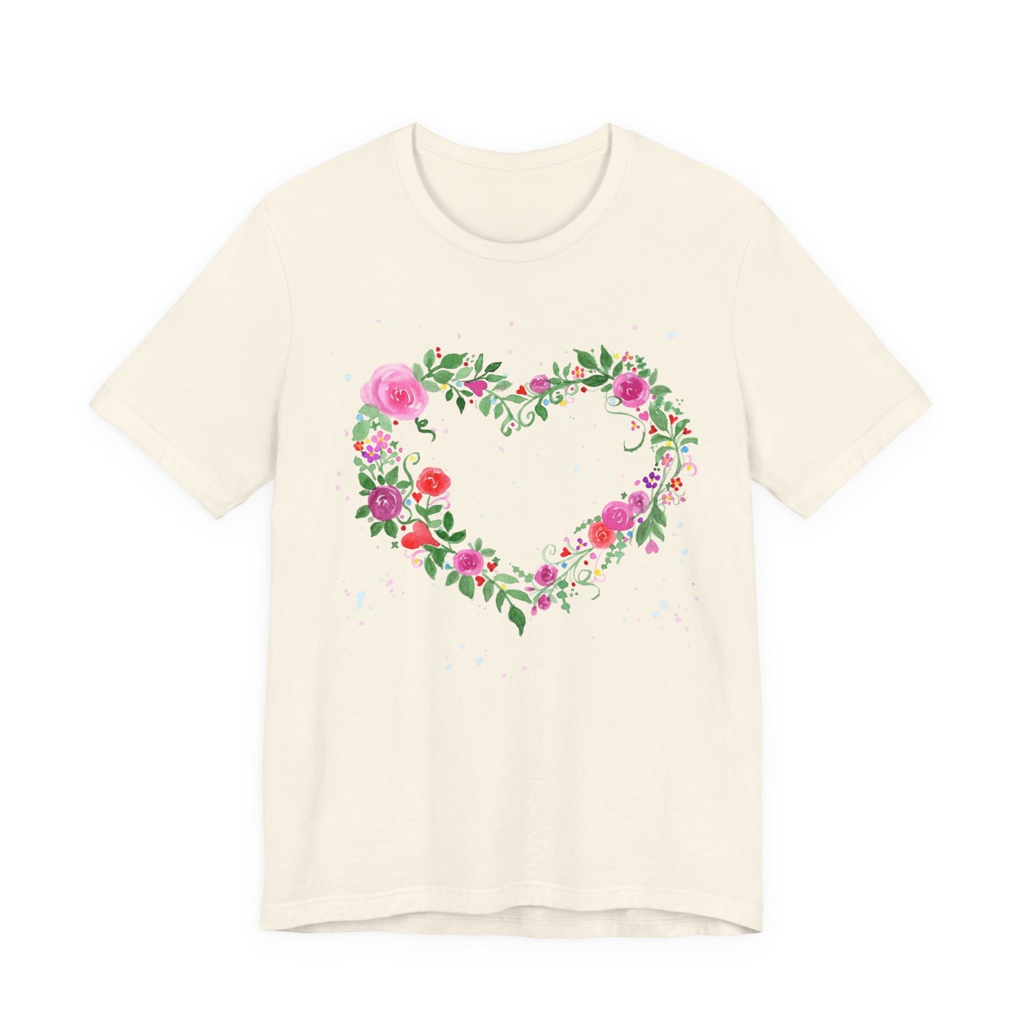 Heart Flowers Jersey Short Sleeve Tee