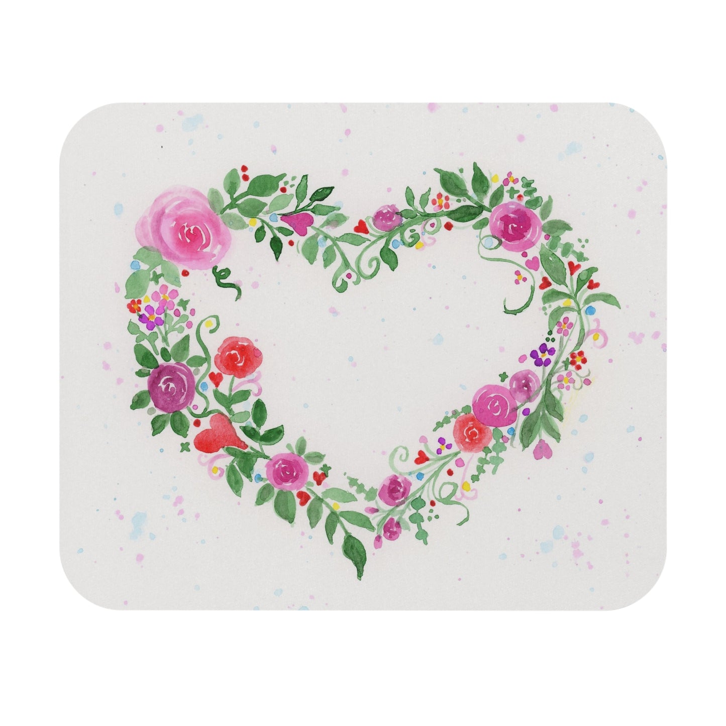 Flower Heart Mouse Pad (Rectangle)