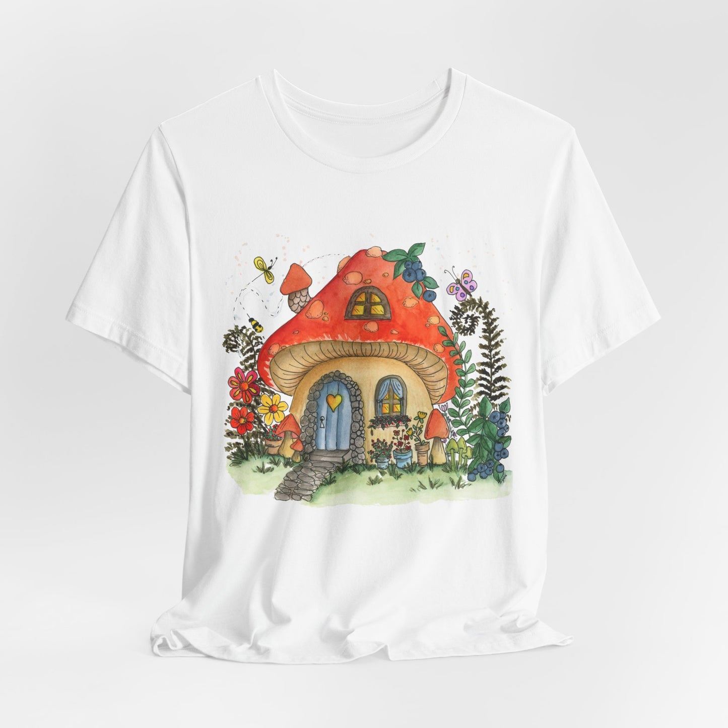 I Heart Mushroom House Short Sleeve Tee