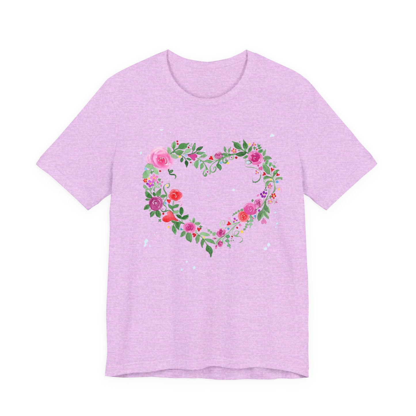 Heart Flowers Jersey Short Sleeve Tee