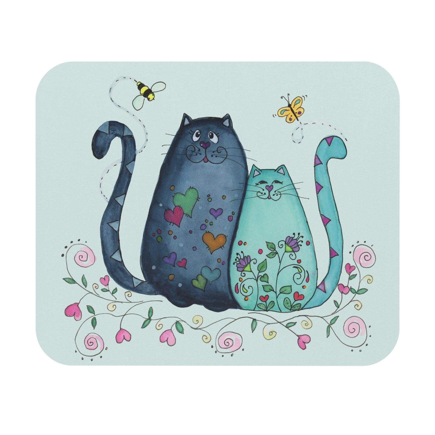 I heart Cats Mouse Pad (Rectangle)