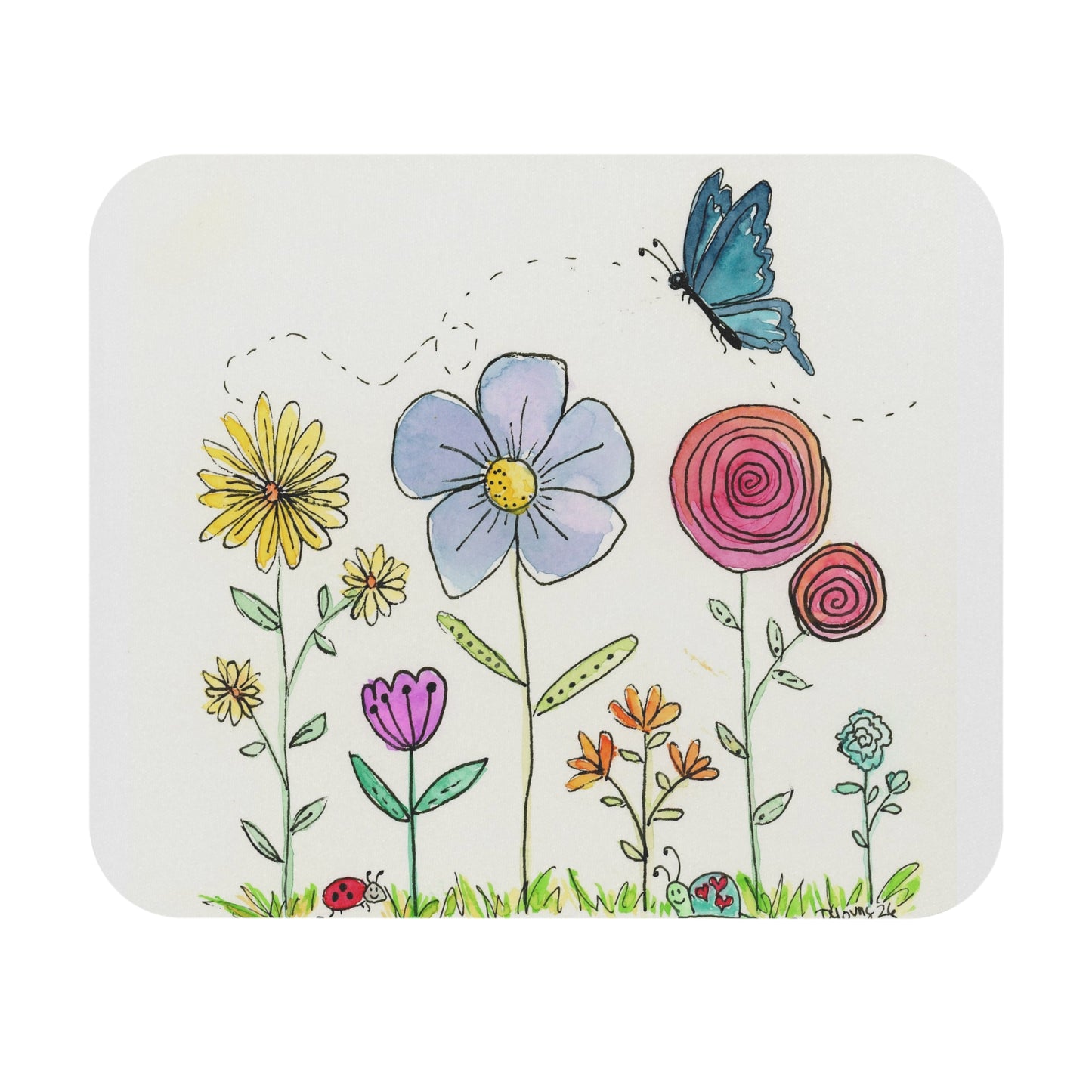 Cute Flower Mouse Pad (Rectangle)
