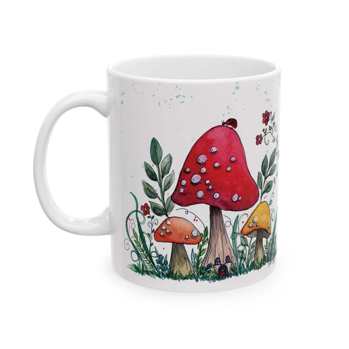 Mushroom Ceramic Mug, (11oz)