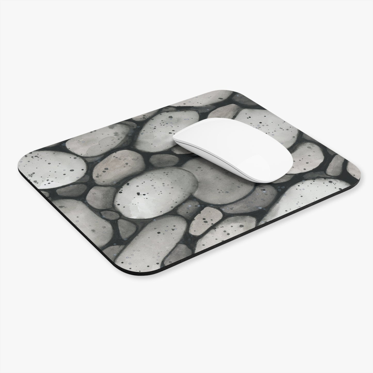 Black and White Rocks Mouse Pad (Rectangle)