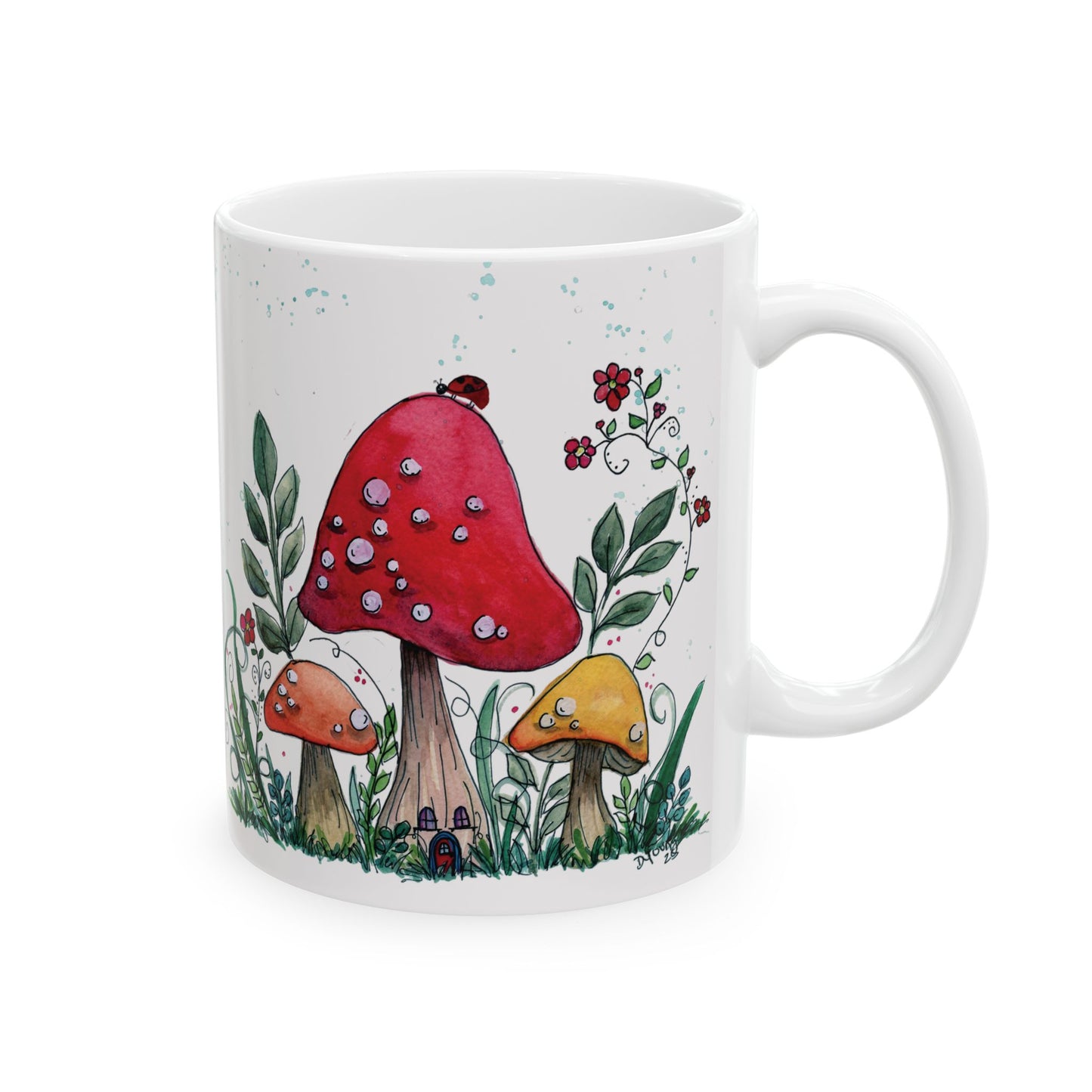 Mushroom Ceramic Mug, (11oz)