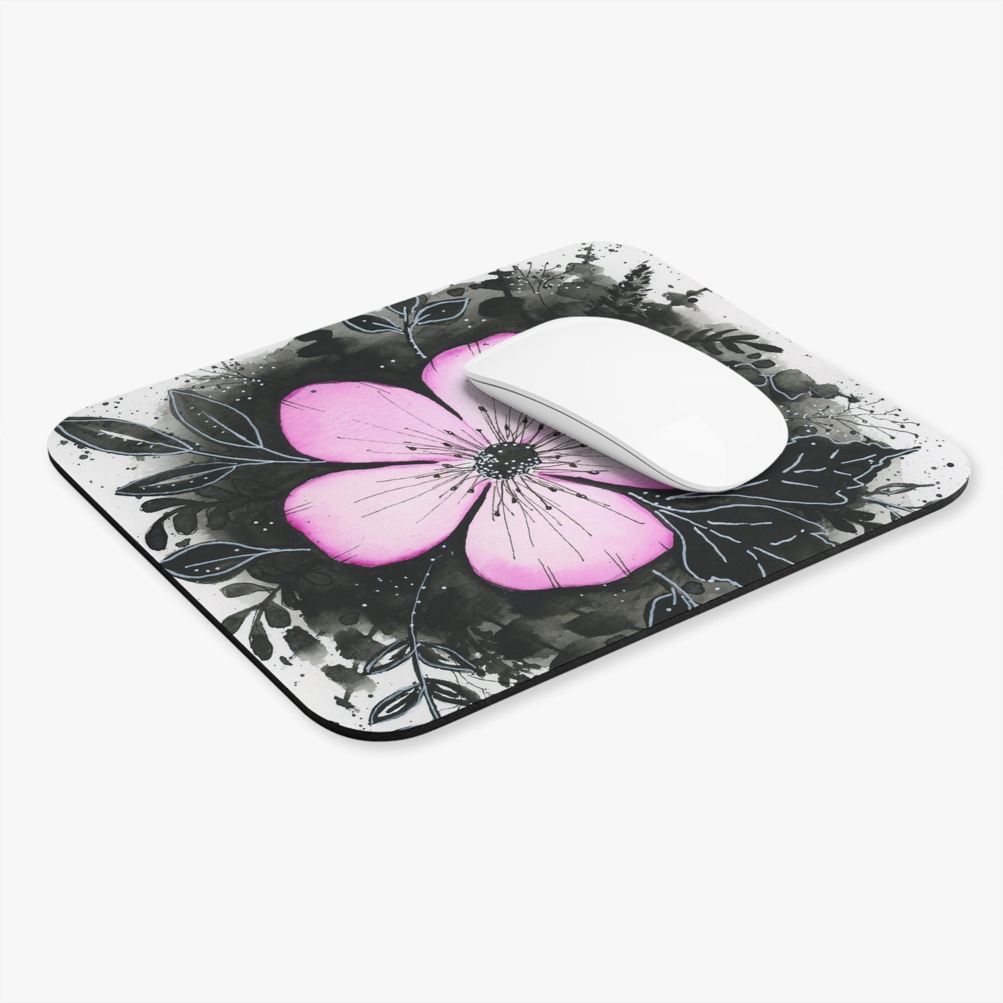 Pink & Black Mouse Pad (Rectangle)
