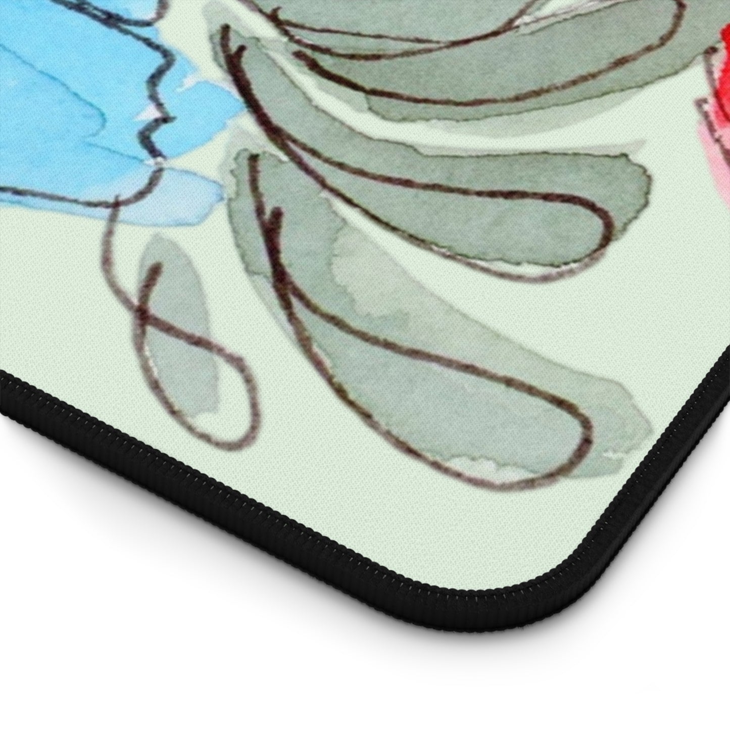 I Heart Flowers Desk Mat