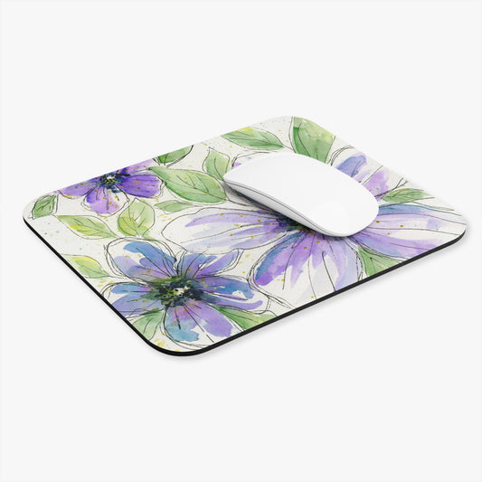 Purple Flower Mouse Pad (Rectangle)