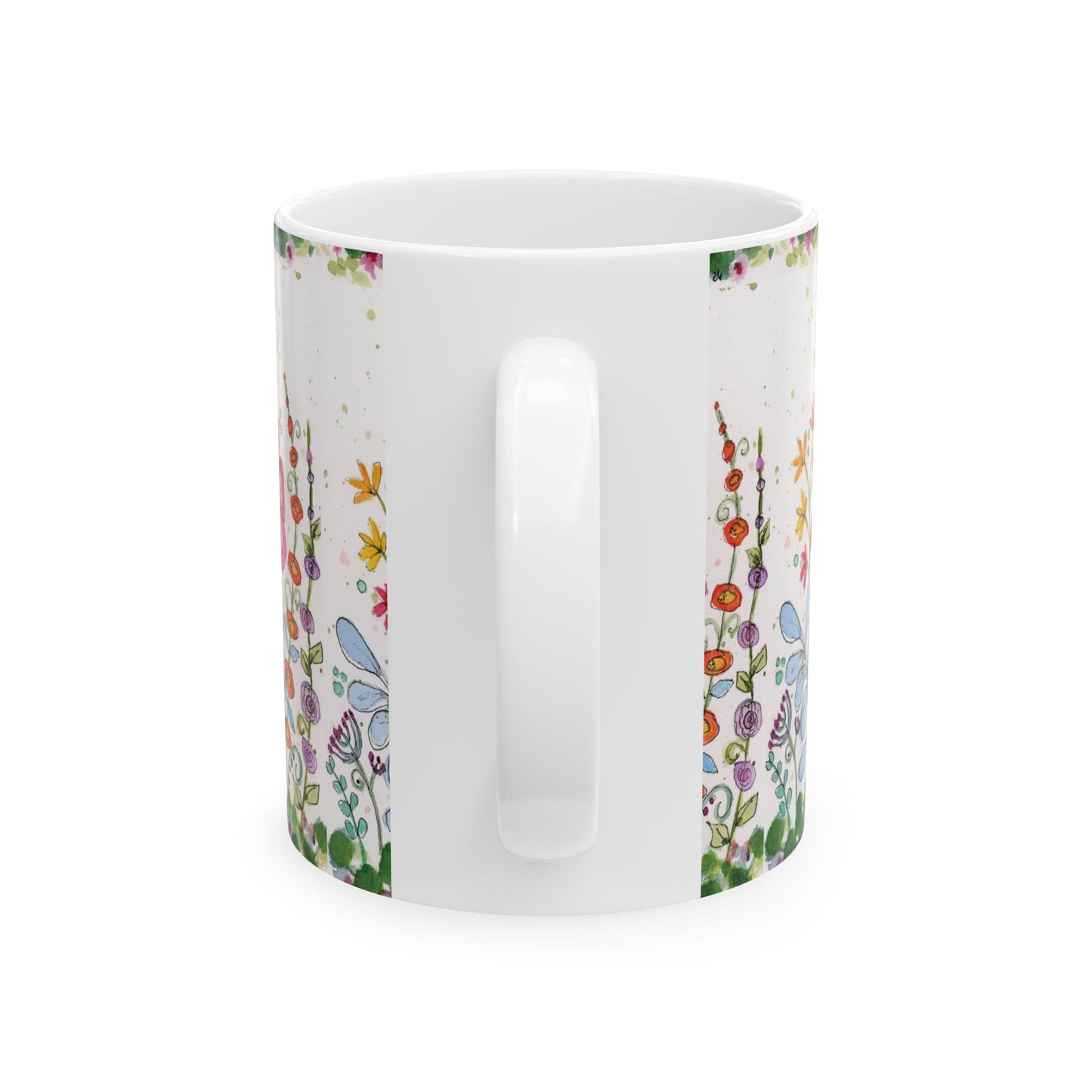 Flower Garden Ceramic Mug, (11oz)