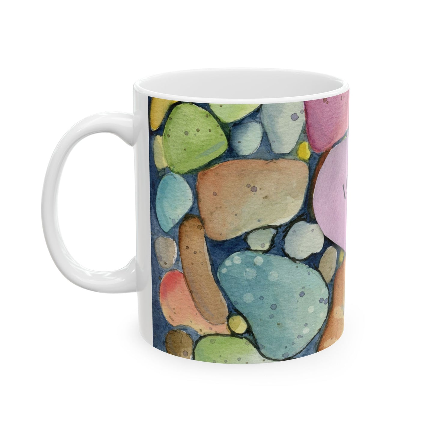 Pastel Rocks Ceramic Mug, (11oz)