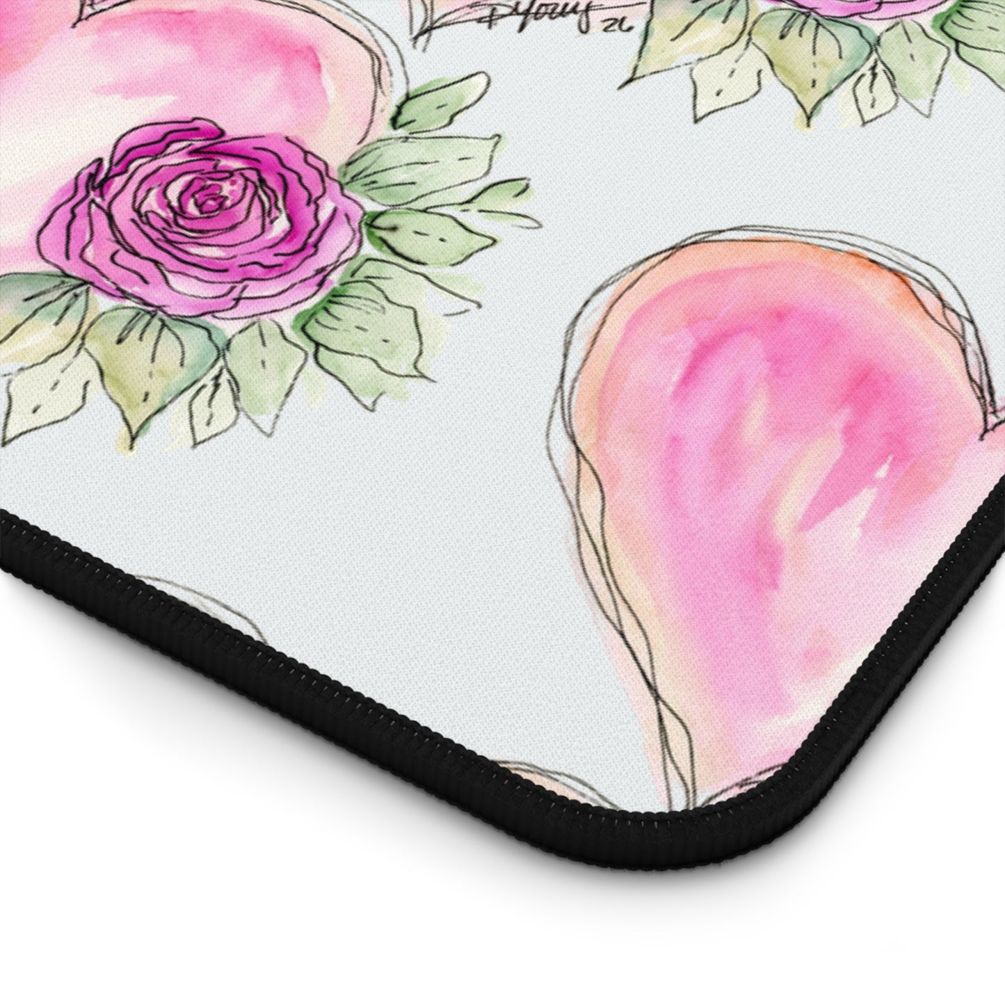 Heart and Rose Desk Mat