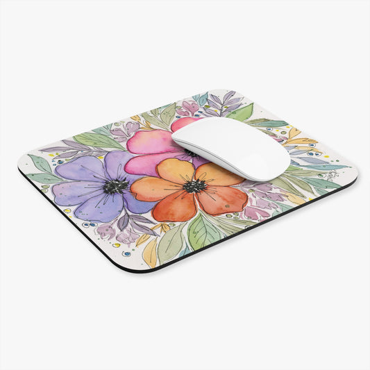 Three Flower Mouse Pad (Rectangle)